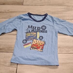 💐 Disney Cars Kids Blue Long Sleeve Shirt🍍🍓🦉🐧💘